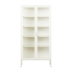 Vaisselier en acier blanc craie et verre cannel� 85x40x170cm the collector - mustard made