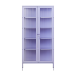 Vaisselier en acier lilas et verre cannel� 85x40x170cm the collector - mustard made
