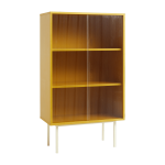 Vaisselier en bois jaune et portes vitr�es colour cabinet - hay