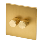Variateur double en acier inoxydable laiton 8, 8cm dimmers - tala