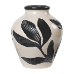 Vase en c�ramique peinte � la main gris et noir 25x30cm herbert - broste copenhagen