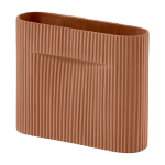 Vase en fa�ence terracotta 16, 5 cm ridge - muuto