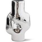 Vase haut en verre gleam chrome - hkliving