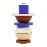 Vase modulable en verre et roche saline bleu 9, 5x15cm modulo - studio rosaroom