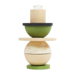 Vase modulable en verre et roche saline verte 9, 5x15cm modulo - studio rosaroom