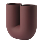 Vase en porcelaine rouge profond kink - muuto
