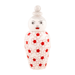 Vase poup�e avec couvercle rouge 17 x 25 cm canopie pepa - seletti