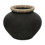 Vase styl� m noir naturel - bazar bizar