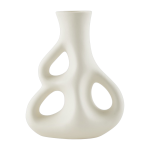 Vase � trois oreilles en gr�s blanc 17x9x21cm - pols potten
