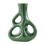 Vase � trois oreilles en gr�s vert 17x9x21cm - pols potten
