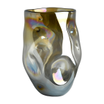 Vase en verre ambre 30 cm collision - pols potten