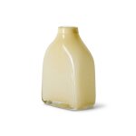 Vase en verre beige cr�me 15x9, 5x23cm atelier - hkliving