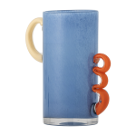 Vase en verre bleu carlie - bloomingville