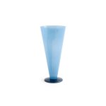 Vase en verre bleu p�trol et bleu fonc� conical - hay