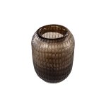 Vase en verre fum� souffl� � la bouche 30x42, 5cm - versmissen