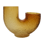 Vase en verre jaune 26 cm arura - aytm
