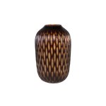 Vase en verre marron souffl� � la bouche 31x47, 5cm - versmissen