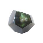 Vase en verre massif transparent vert 24, 5x19, 5cm diamond - versmissen