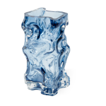 Vase en verre recycl� bleu 16x15x29cm ice - pols potten