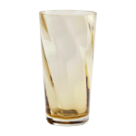 Vase en verre souffl� ambr� 9x17cm swirl - tine k home