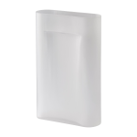 Vase en verre souffl� blanc 48, 5cm ridge - muuto