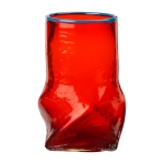 Vase en verre souffl� rouge 12, 2x22cm ellen - broste copenhagen