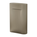 Vase en verre souffl� taupe 48, 5cm ridge - muuto