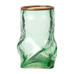Vase en verre souffl� vert 12, 2x22cm ellen - broste copenhagen