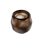 Vase en verre transparent marron 20x20, 5cm hurricane - versmissen