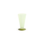 Vase en verre vert clair et vert fonc� 9, 6x18cm conical - hay