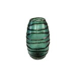 Vase en verre vert souffl� � la bouche 34x22, 5x34cm - versmissen