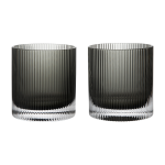 Verres en verre fum� 8, 5x9cm ripple - ferm living
