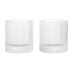 Verres en verre transparent 8, 5x9cm ripple - ferm living