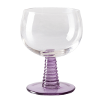 Verre � vin swirl low purple - hkliving