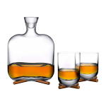 Verre � whisky avec base en laiton camp - nude glass