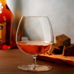 Vintage set of 2�cognac glasses 500�cc - nude glass