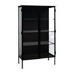 Vitrine � 2 portes en m�tal noir 153 cm oregon - nordal