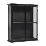 Vitrine murale en fer et en verre noire 50x60cm downtown - nordal