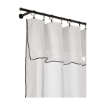 Voilage panneau shadow blanc et noir - madura