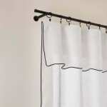 Voilage panneau shadow blanc et noir - madura