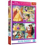 2 puzzles - jours de contes de f�es - disney princess trefl