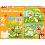 3 puzzles - mes amis de la ferme schmidt spiele