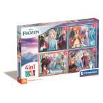 4 puzzles - la reine des neiges clementoni