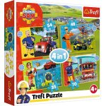 4 puzzles - sam le pompier trefl