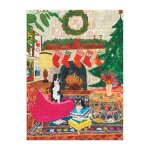 Amis au coin du feu - puzzle de 1000 pi�ces dans une bo�te carr�e