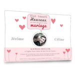 Faire - part de mariage en puzzle - 8 exemplaires - modèle 9 Faire - part de mariage en puzzle - 8 exemplaires - modèle 9