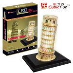 Puzzle 3d avec led - tour de pise cubic fun