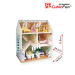 Puzzle 3d - maison de poupées de rêve - difficulté : 4 / 8 cubic fun Puzzle 3d - maison de poupées de rêve - difficulté : 4 / 8 cubic fun
