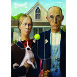 Puzzle american gothic : Édition chien trefl Puzzle american gothic : Édition chien trefl