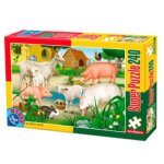 Puzzle animaux de la ferme : cochons, moutons et lapins dtoys Puzzle animaux de la ferme : cochons, moutons et lapins dtoys